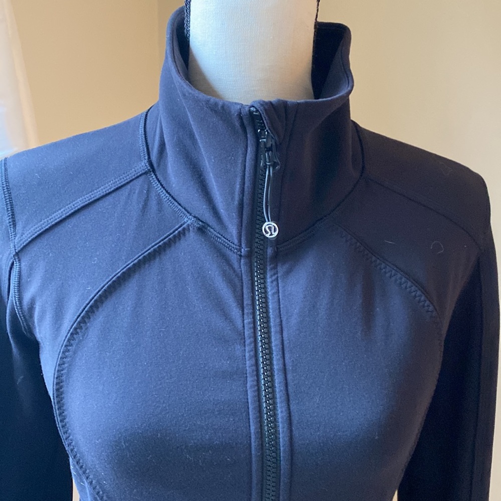 Lululemon | In Stride Full Zip High Collar Jacket Sweatshirt Black Size 6